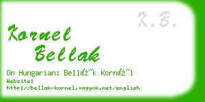 kornel bellak business card